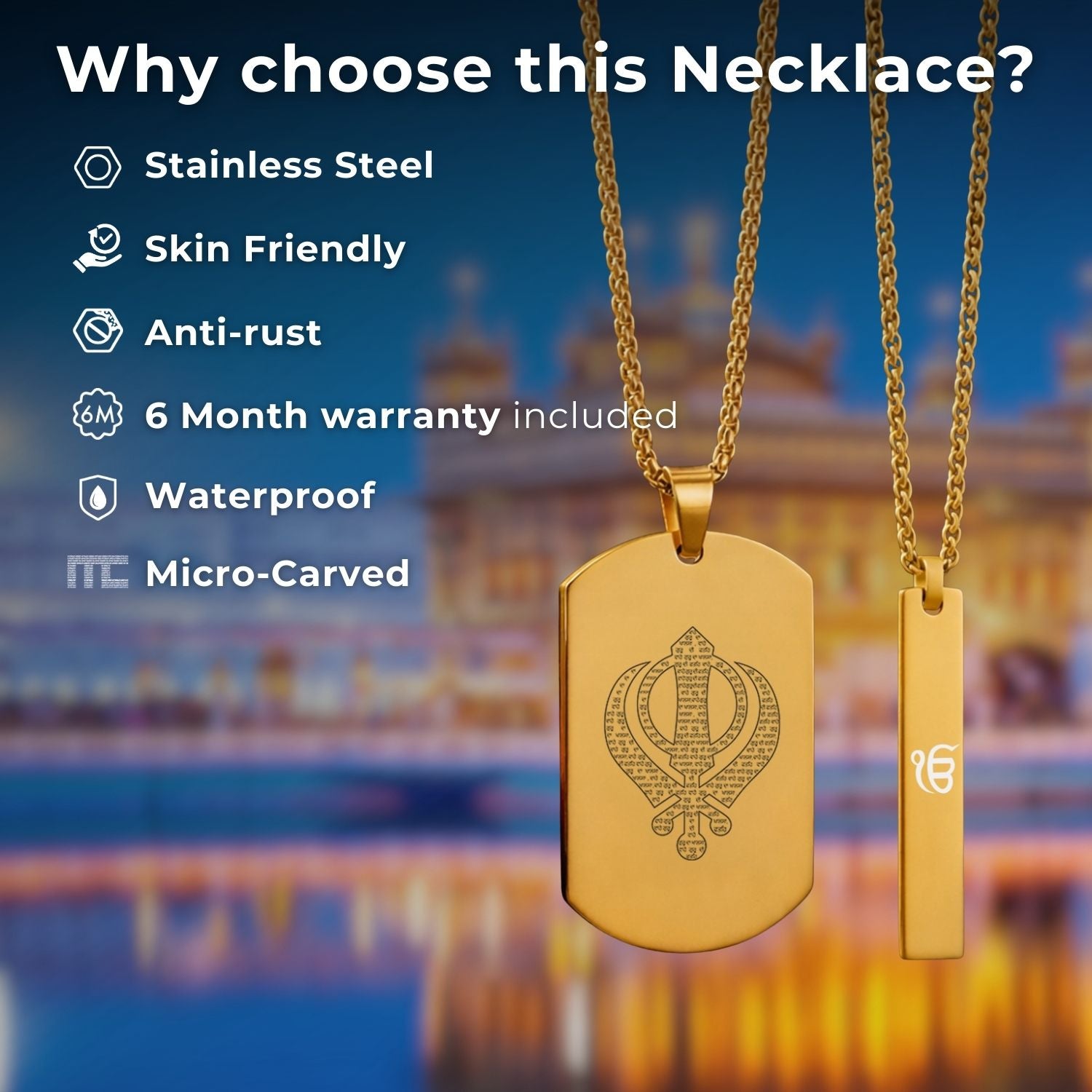 Ik Onkar Spiritual Mini Tag Silver