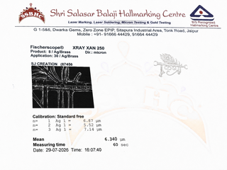 Silver Plated Krishna Charm lab certificate 1