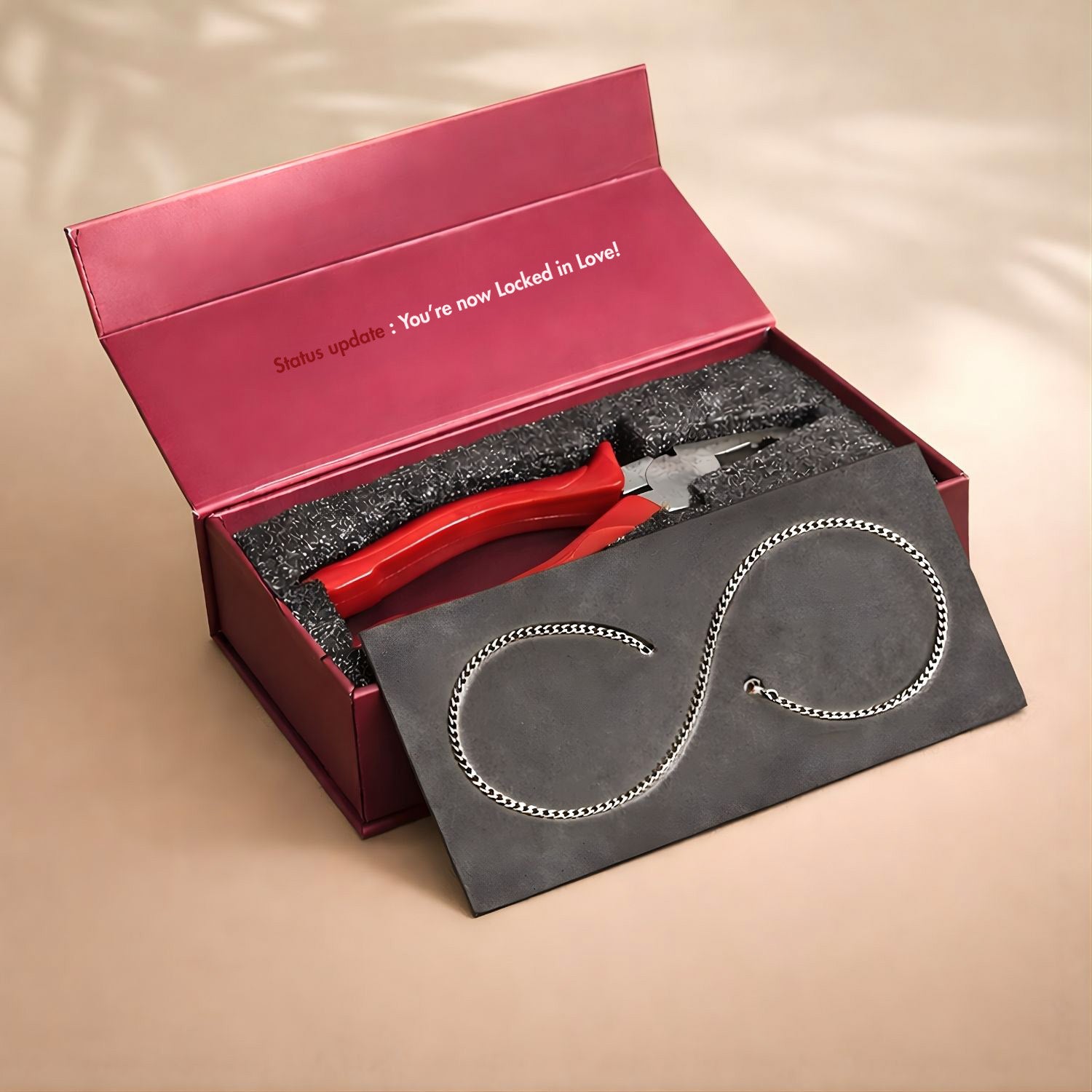 Love Locked Permanent Couple Bracelet Kit Silver