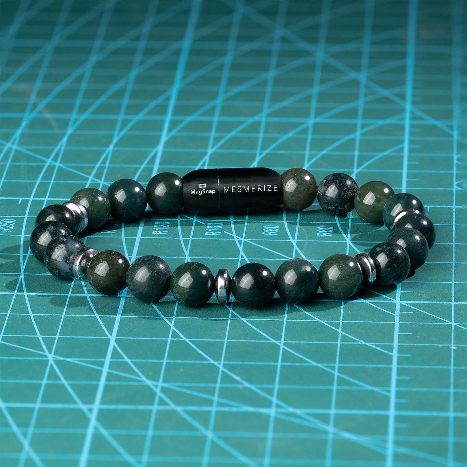 Soulful Moss Agate Natural Stone Bracelet with MagSnap 2