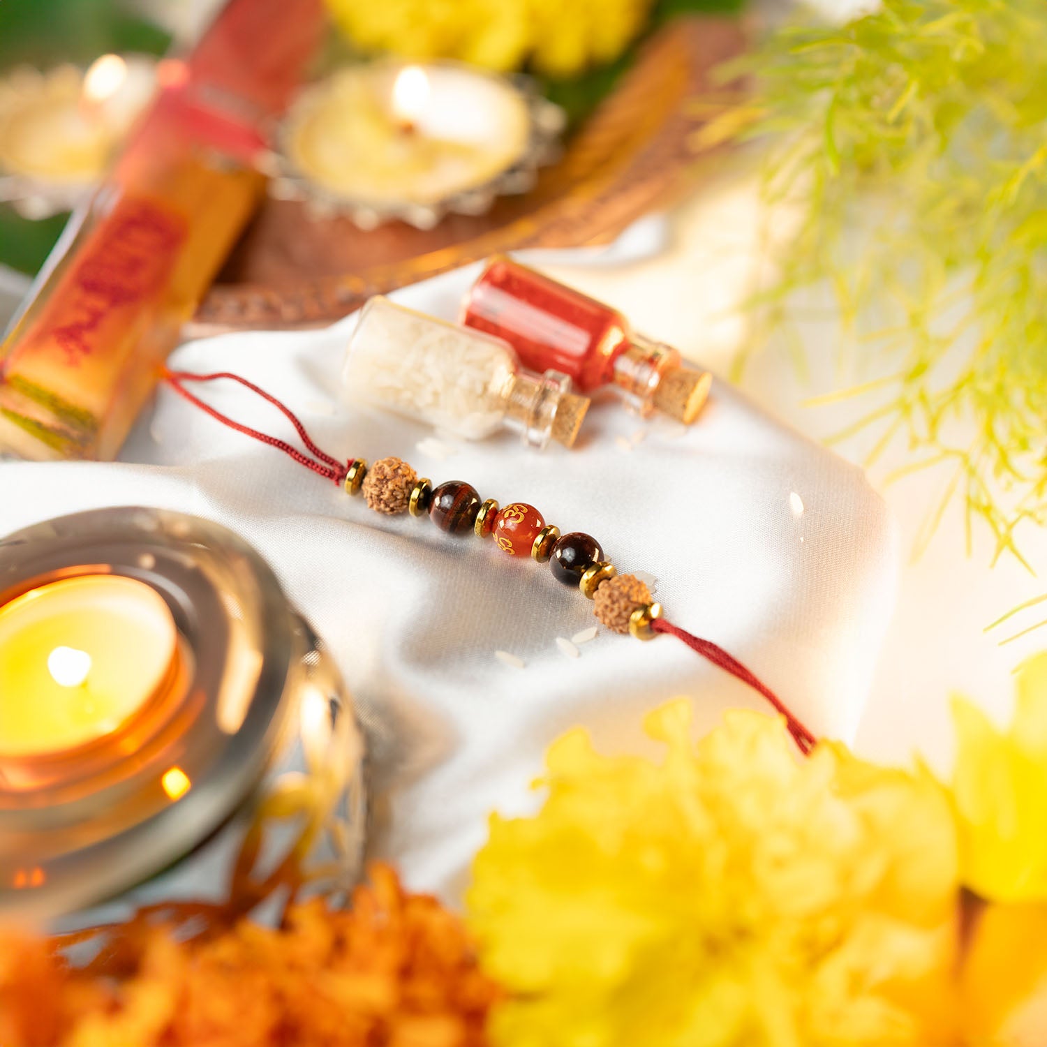 Spiritual Om Rudraksha Rakhi
