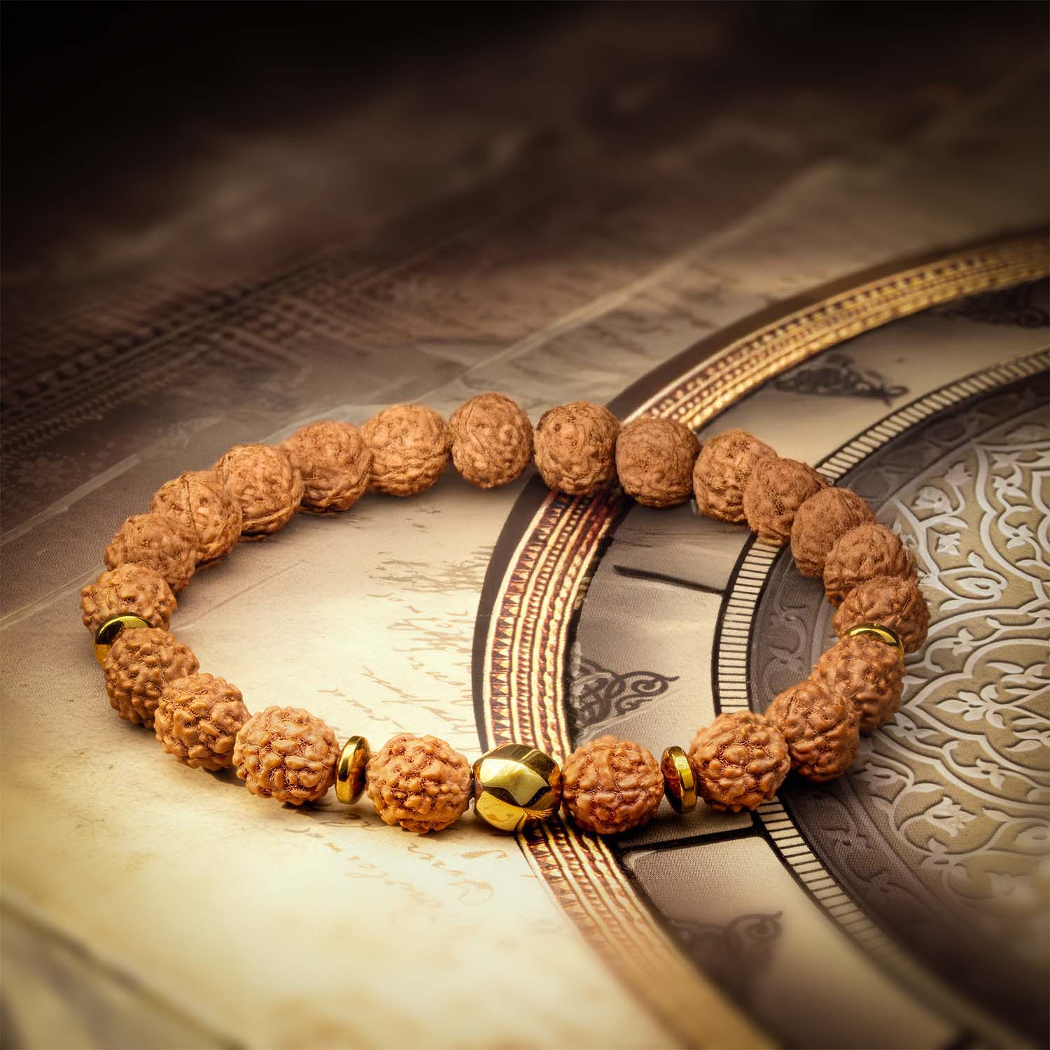 Rudraksh Magnetic Spiritual Bracelet for Men with Natural Stones