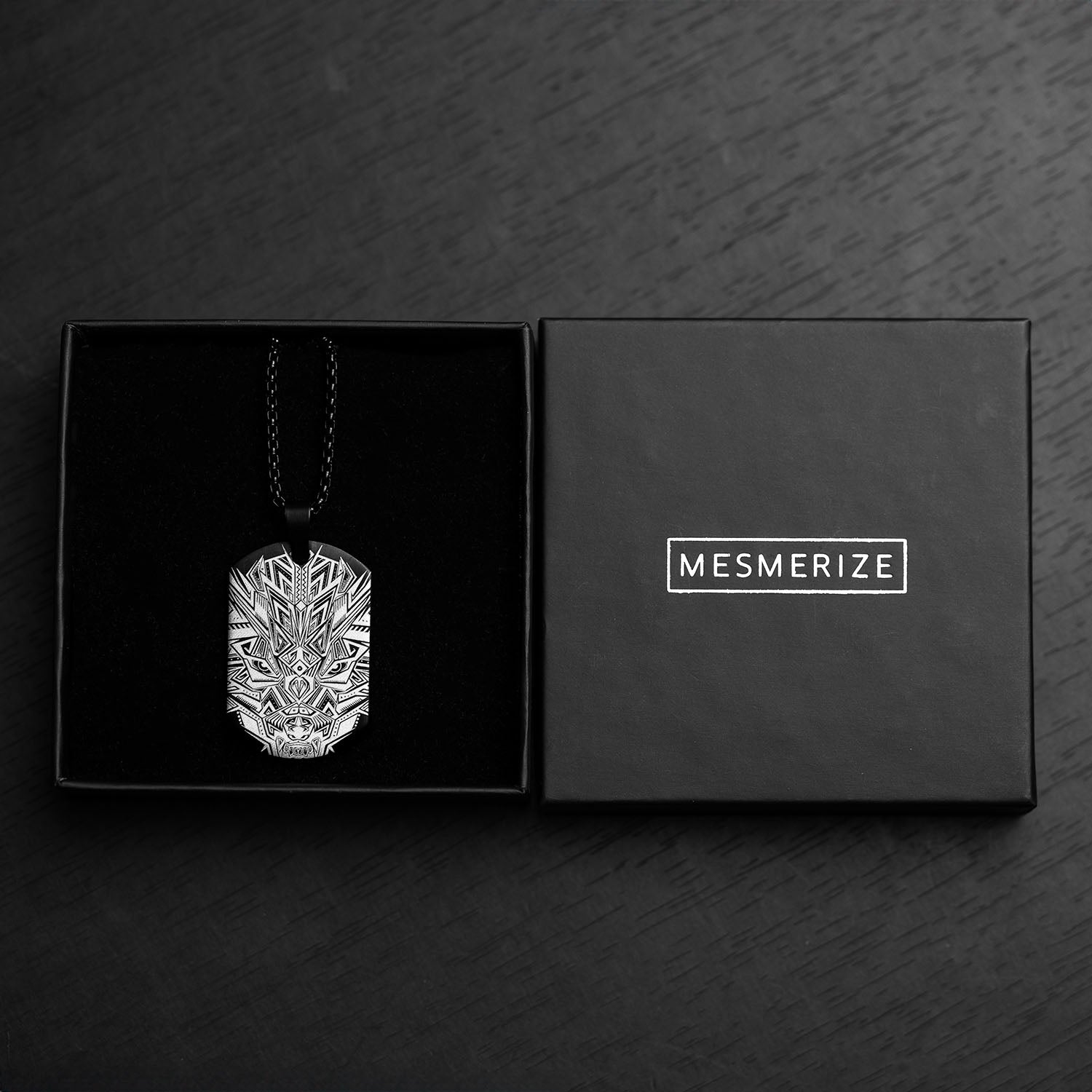 Tribal Dragon Dog Tag Necklace- Mesmerize India