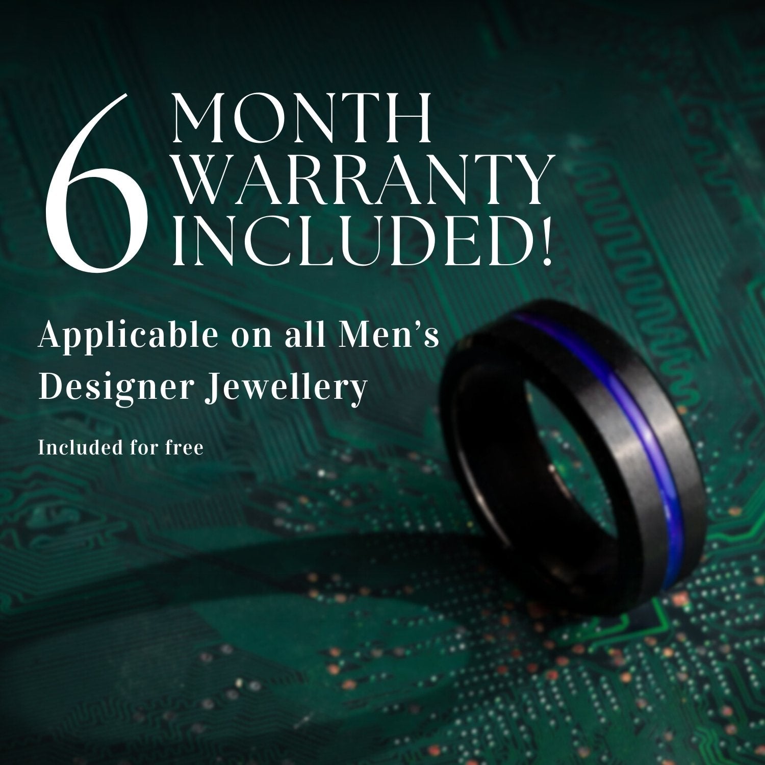 Gold on Gold Streak Tungsten Carbide Band Ring