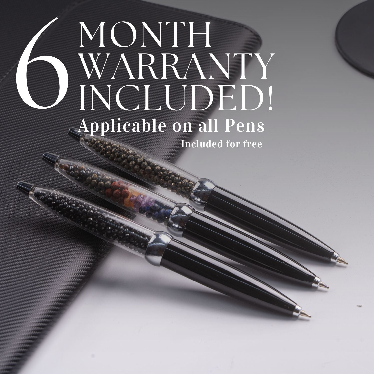 Black Spinel MagSpin Rotating Desk Pen with DryFlow Ink