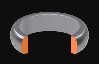 Flat ring profile cutaway