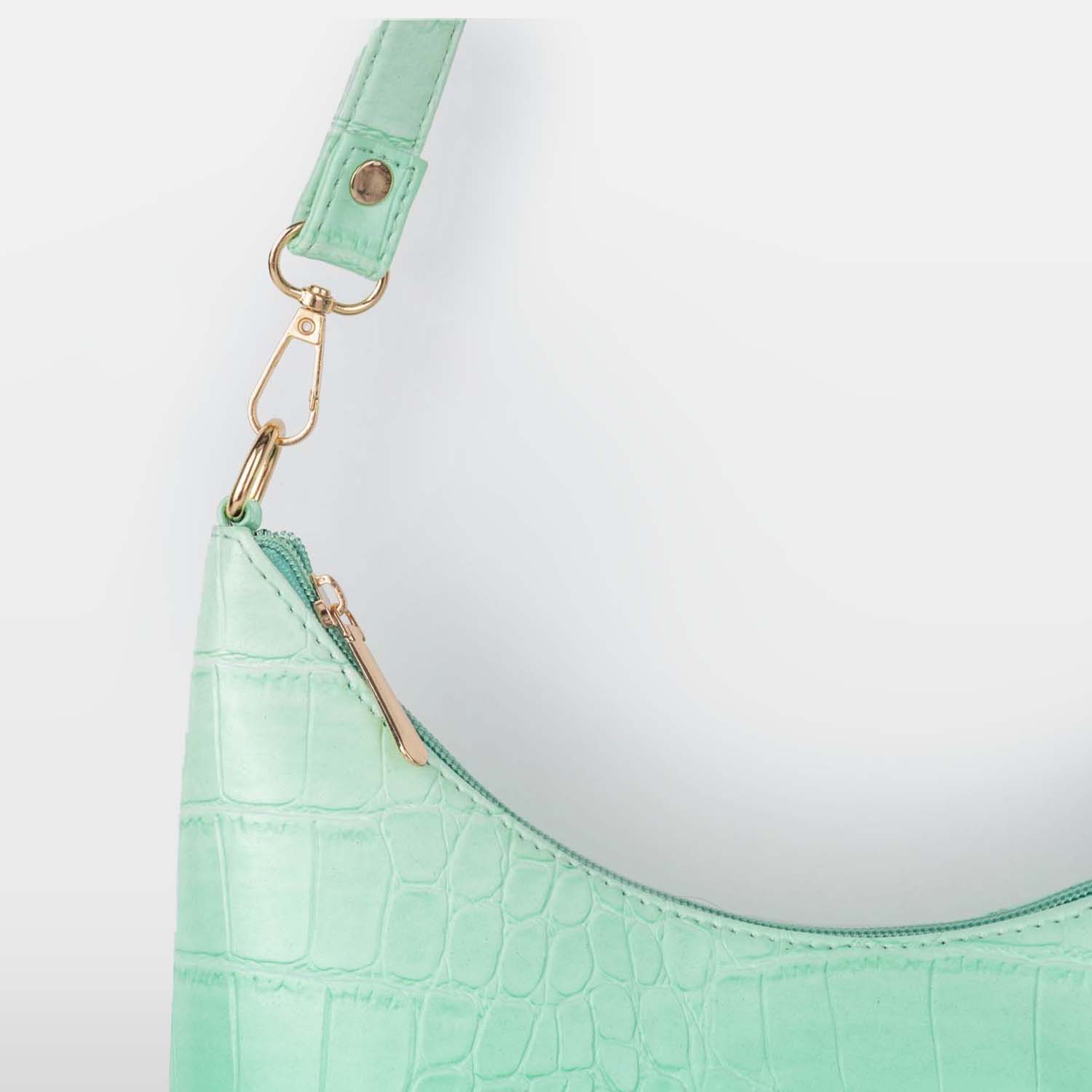 Mint Ombre Mini Moon Bag