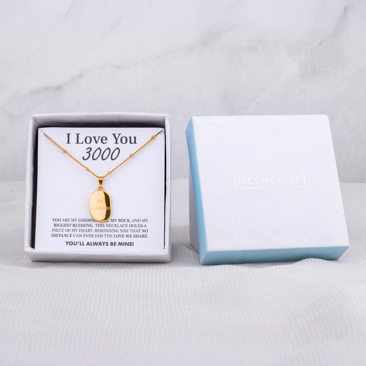 P.S I Love You Reversible Rose Necklace Gold