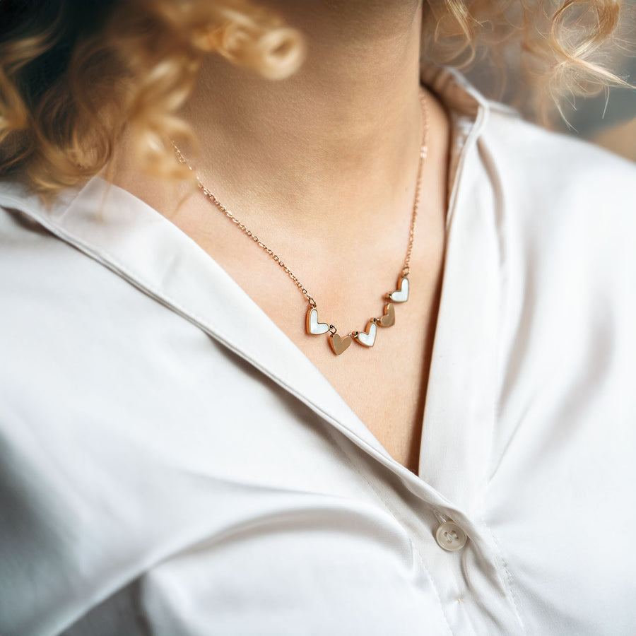 Mini Hearts Reversible Necklace