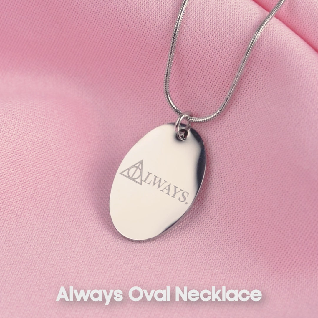 Always Oval Necklace Silver