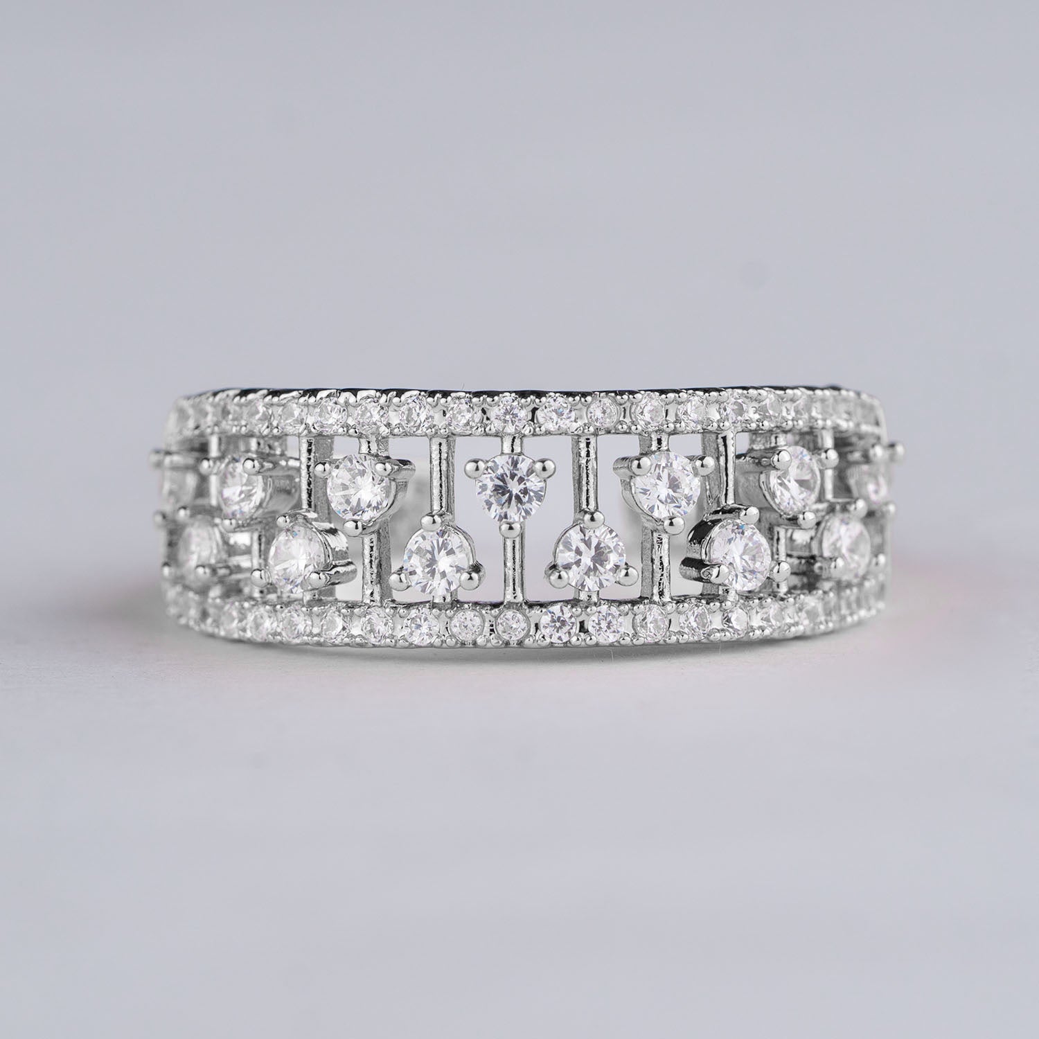 W Premium Jewellery Rings Diamond Silver